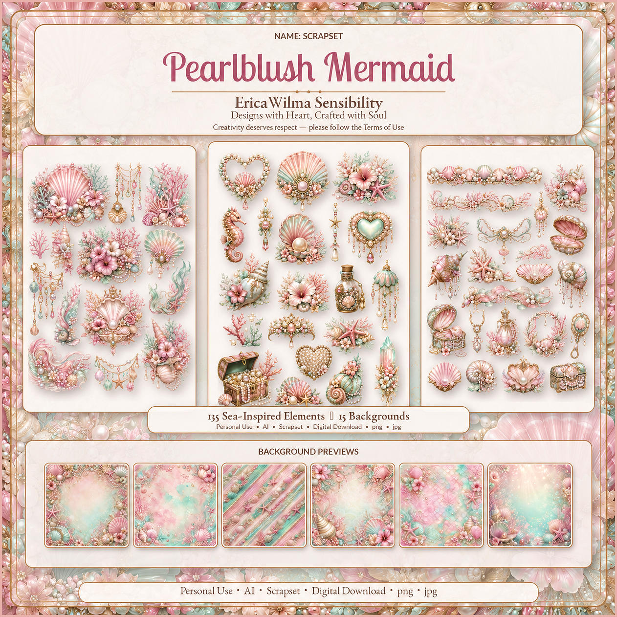 (image for) EW AI Scrapset Pearlblush Mermaid 2026